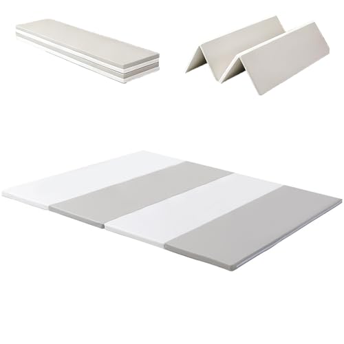 Tapis de jeu en mousse 150x200 cm pliable de 4 cm d'épaisseur pour salon et chambre