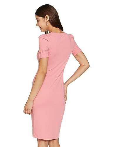 Image of Amazon Brand - Symbol Women's Rib One Piece Knee-Length Bodycon Dress (Available in Plus Sizes)