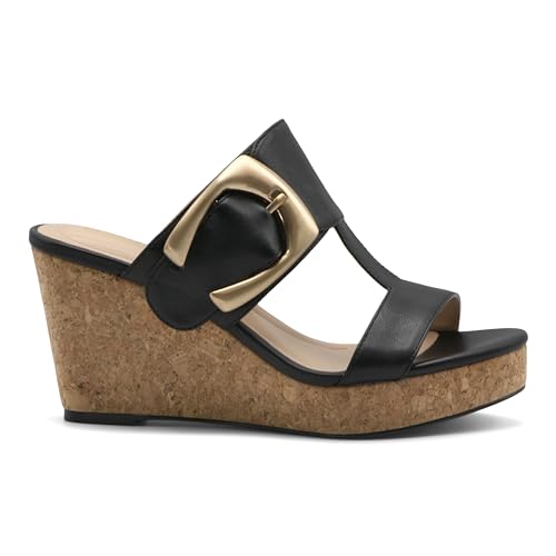 Charles by Charles David Femme Gloire Sandale cale, Noir, 37 EU – vue 5