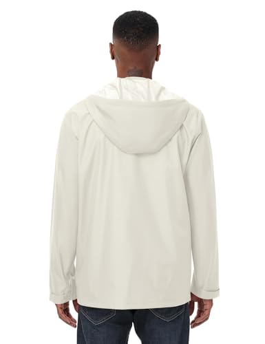 Image of Avoogue Mens Waterproof Lightweight Rain Jacket Breathable Active Outdoor Hooded Raincoat Casual Trendy Jackets Work Jacket