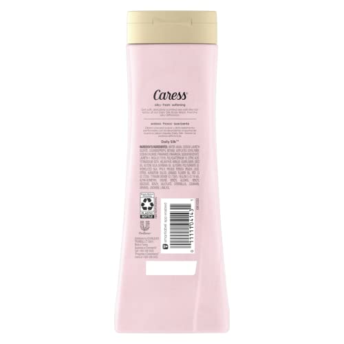 Caress Body Wash for Women, Daily Silk White Peach & Orange Blossom, Shower Gel Body Wash Moisturizing for Noticeably Silky, Soft Skin, 20 fl oz, 4 Pack