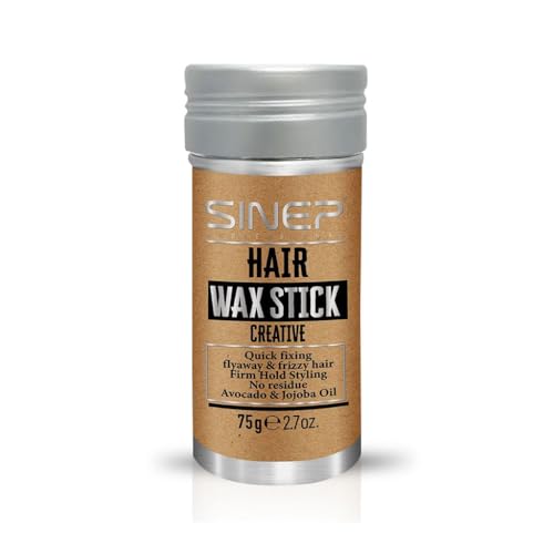 SINEP Haarwachs-Stick Creative, 75 ml – Styling für Herren, Fester Halt, Frizz- und Styling-Kontrolle, Silikonfrei, Parabenfrei, Mit Bienenwachs