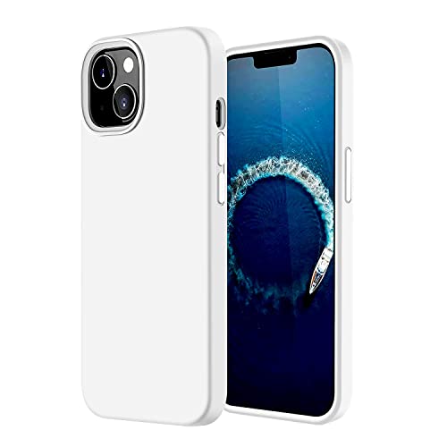 Image of LIRAMARK Liquid Silicone Soft Back Cover Case for Apple iPhone 13 Mini (5.4 Inch) (White)