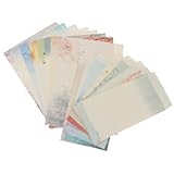SUPVOX Juego de Sobres y Papel de Carta Estilo Chino, 10 Sets Mixtos, Papel de Escritura para Notas, Invitaciones y Mensajes, Papelería Tradicional para Oficina y Varios estilos