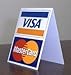 Visa and Mastercard Tabletop Signs- 2 pack