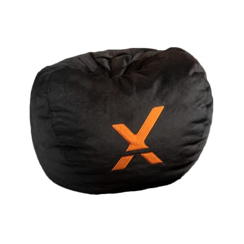 X Rocker X-Ball Gaming Bean Bag, Microfiber, Oversized, Modern Design, 9501201, 20" Seat Depth, Black And Orange #TOP14