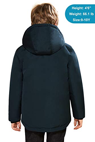 Image of SOLOCOTE Boys Coats Kids Winter Jacket Warm Thick Heavyweight Tough Long Windproof Outwear with Hood