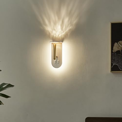 Aplique de pared LED de 3000K con rotación de 350° y doble interruptor en aluminio blanco 7