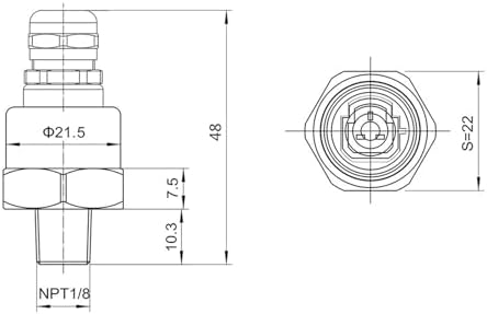 お早めに!! 水、油、 燃料 、ガス、空気用圧力トランスミッター 1/8NPT DC 5V セラミックセンサー ステンレススチール 5-300ps