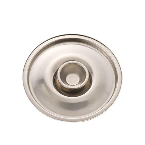 KESOTO Coperchio Universale per Pentole, Pratico, Facile Da Pulire, con Manico, in Acciaio Inox, Rotondo, per Pentole, 12 Cm