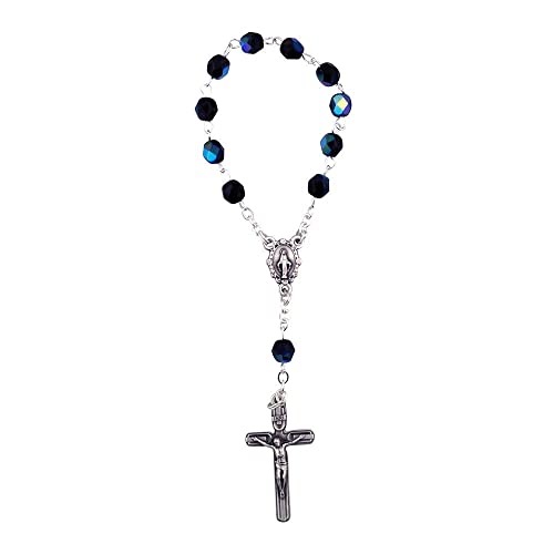 Rosario de una década con luces de colores y crucifijo de plata para oración 2