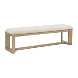 Bay Brown Upholstered Dining Bench