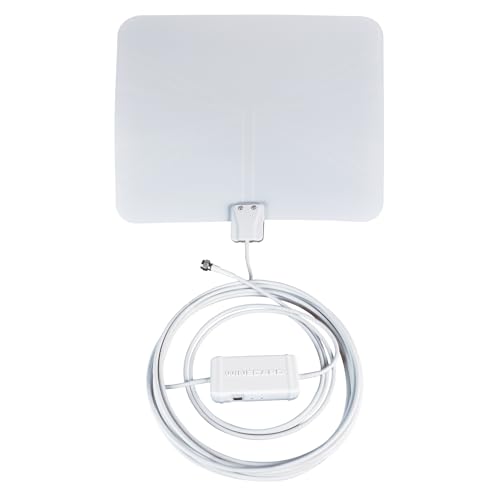 Winegard FlatWave Amped Pro HDTV Indoor TV Antenna – Bluetooth Signal Meter, Integrated Channel Finder, Up to 60 Mile Range, TH-3000