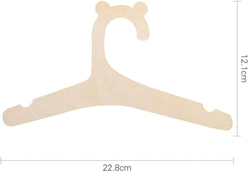 Miniatura 2 de 510 perchas de madera para niños, 9 pulgadas, ganchos de madera para ropa y pantalones, perchas de madera para bebés y niños (10 unidades)