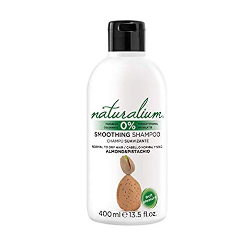 Naturalium Champú Suavizante Almendra y Pistacho - Jabón Líquido para Cabello Normal y Seco, Sin Colorantes, Sin Parabenos, 400 ml