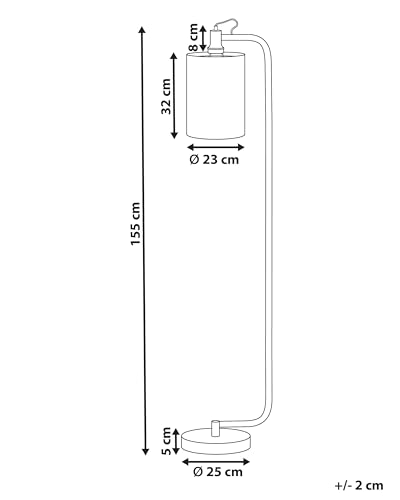 Lampada Da Terra Moderna In Metallo Ramato E Paralume In Lino Bianco Stile Moderno Glamour Elegante - 3