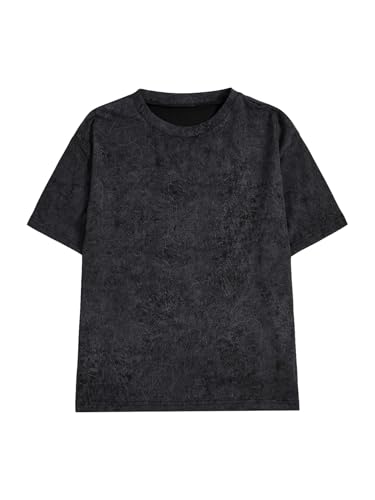 Image of RoseSeek Boy's Letter Graphic Tees Short Sleeve Vintage Summer Tops Trendy