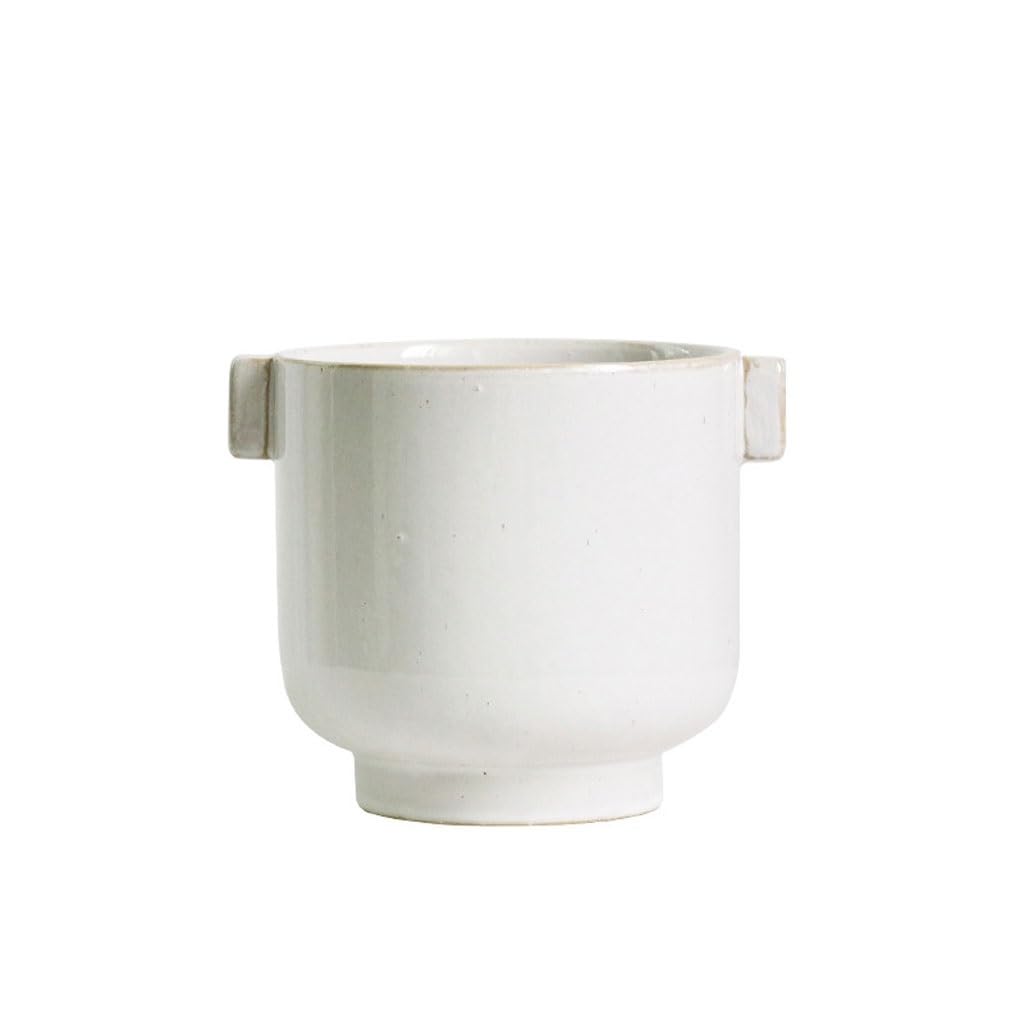 Gelasige A Flower Pots Retro Flower Pot, Desktop Ceramic Flower Pot, Suitable For Planting Flowers, With Drainage Holes T The Bottom Outdoor Flower Pots(A)