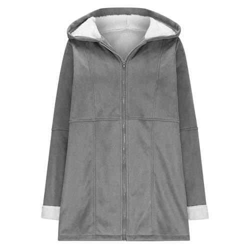 Hood for Women Winter Fall Long Sleeve Velvet Oversized Thermal Fuzzy Hooded Jacket Hoodies Trench Coats Women 20253