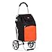 Osoby w podeszłym wieku chodzik, wózek na zakupy osoby starsze wchodzenie po schodach wózek bagażowy na zewnątrz składany wózek na zakupy wielofunkcyjny wózek bagażowy (pomarańczowy 100 * 55 * 48 cm)