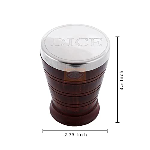 Ortus-Arts-Handmade-Wooden-Dice-Shaker-Set-Dice-Game-Set-for-Families-Includes-Five-Wooden-Dice