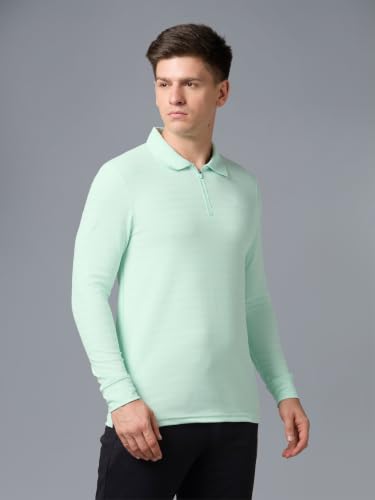 Image of TECHNOSPORT Men's Slim Fit Full Sleeve Polo T-Shirt with Collar, MATPIQ Quick Dry Moisture Wicking Polo Tee for Gym Sports Golf and Casual Wear