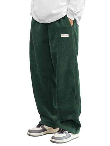 Image of ZAFUL Men's Corduroy Straight Leg Loose Fit Casual Pants