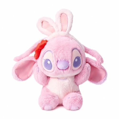 MINISO Disney Angel Stitch Plush Toy, 11" Pink Lilo & Stitch Stuffed Animal