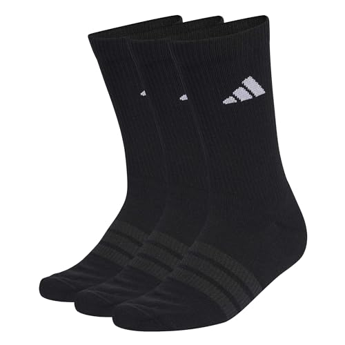 Ya en mundofriki.es: adidas Unisex adulto CUSHIONED SPORTSWEAR CREW SOCKS 3 PAIR PACK, black/black/white, 40-42