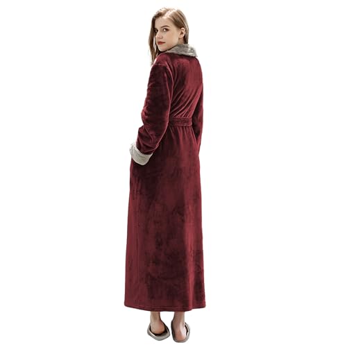 Image of Hellomamma Premium Long Robes for Women-Super Plush Soft Fleece Bathrobes X-Large