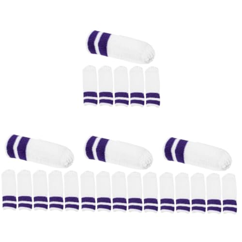Brosse à dents pour animaux de compagnie et chiens SUPVOX lot de 24 doigtiers violets