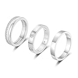 Regalo perfecto: este juego de anillos simboliza el verdadero amor y la confianza. Perfecto para tus seres queridos o para ti mismo. El juego de anillos de promesa chapado en oro de 14 quilates es una de las joyas más populares para las mujeres. Es un gran regalo para tu amante, hermana, madre, amigos u otra persona importante en el día de San Valentín, Día de la Madre, aniversarios, bodas, cumpleaños, etc