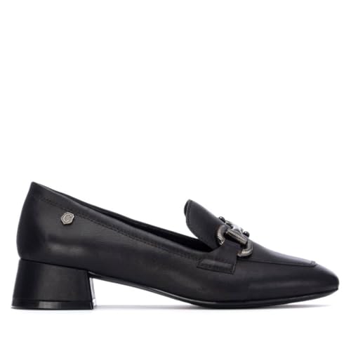 Carmela - Mocasines Mujer Negro - Calzado Cómodo y Versátil - Moda Casual - Modelo 16253905 (Talla 38)