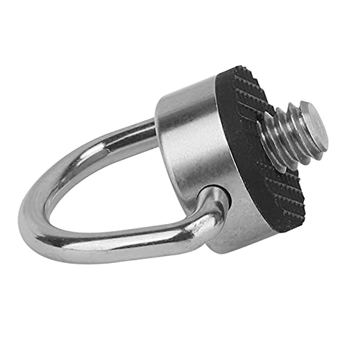 Flat Head D Shaft D Ring 1/4\" inch Screw for Camera Tripod DSLR Camera Tripod Monopod QR Plate Telescope Ball Head Lens Collar - Thumbnail 3