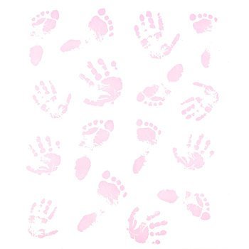 Autocollants mains et pieds de bébé fille pour immortaliser ses premiers souvenirs