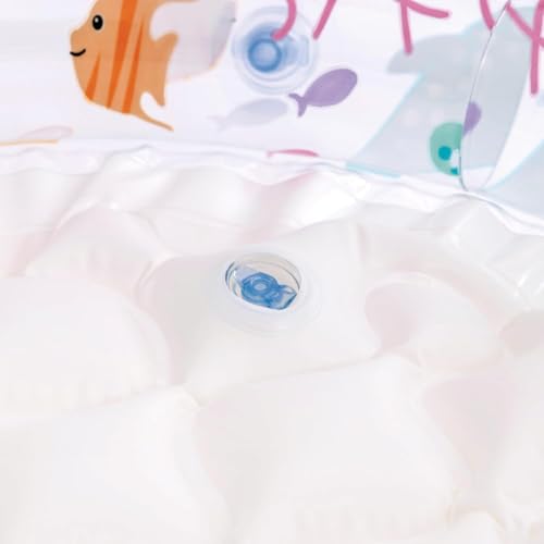 Image of LONGMIRE Beach Buddies 3 Ring Baby Bath tub for Kids 0 to 2 Year | Inflatable Bath tub for Kids Multi Cartoon Print I Pack of 1 I Size 2 FT - 24 Inches