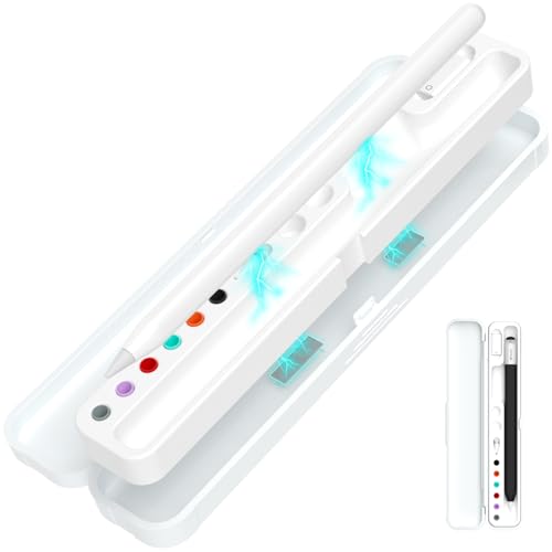 Image of AZF Hard PC&Silicone Magnetic case for Apple Pencil case(Apple Pencil Pro /2nd Gen /1st / (USB-C) and Samsung Galaxy S-Pen Series Pencil Protection Carrying Case.(White)