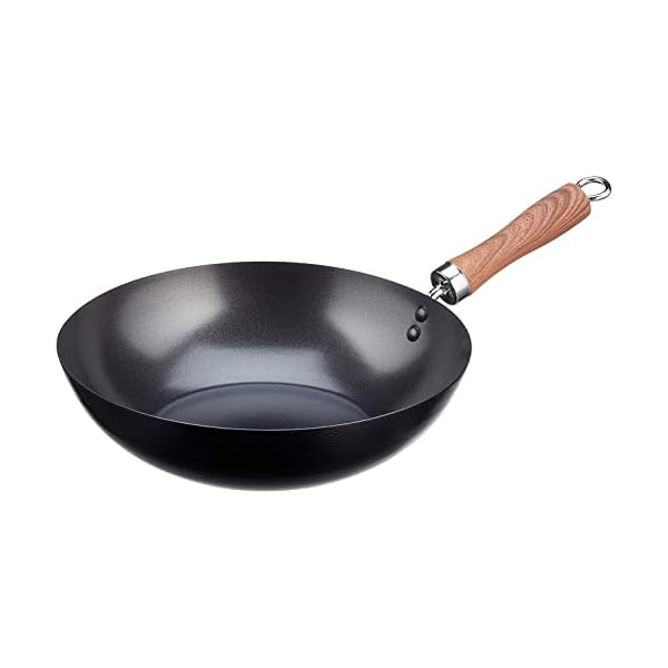 WECOOK-Carbono-Wok-Induccion-24-cm-Antiadherente-QUANTANIUM-Ecologico-3-Capas-sin-PFOA-Acero-al-Carbono-Mango-Imitacion-Madera-Apta-Todas-las-Cocinas-Vitroceramica-Gas
