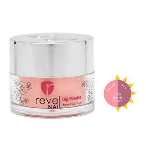 Revel Nail Dip Powder | for Manicures | Nail Polish Alternative | Non-Toxic & Odor-Free | Crack & Chip Resistant | Can Last Up to 8 Weeks | 2 oz Jar | Sun Colors | (Rio De Janerio, 2oz)