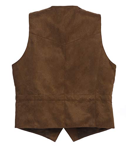 Gioberti Men's 5 Button Faux Suede Vest