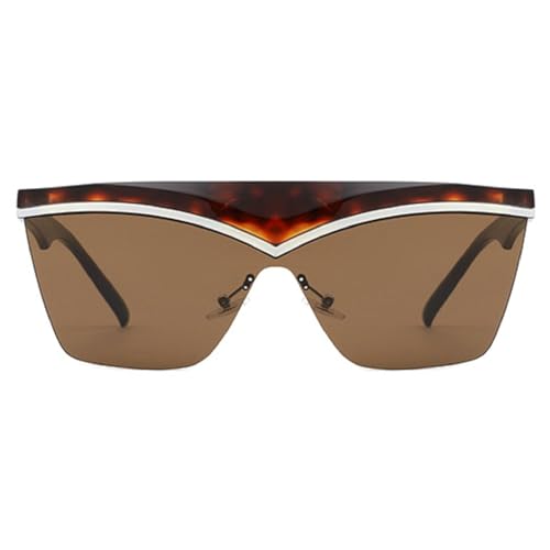 Oversized Square One-Pieces Shield Sunglasses Women Big Frame Luxury Flat Top Y2K Sun Glasses For Ladies Eyewear N45