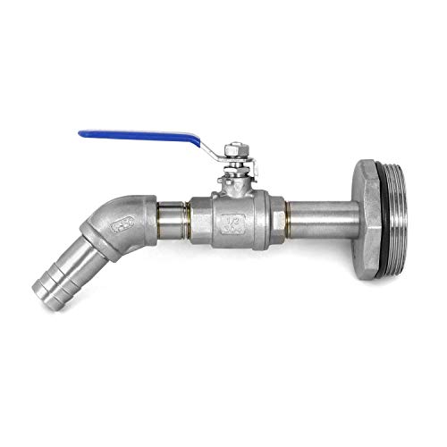 Qwork 2" Drum Faucet Stainless Steel Barrel Faucet With Epdm Gasket And 3/4" Outlet For 55 Gallon Drum #TOP3