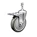 Polyurethane Swivel Threaded Stem Caster w/5" x 1.25" Gray Wheel and 10mm Stem & Total Locking Brake - 350 lbs Capacity/Caster - Service Caster Brand