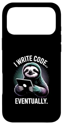 I Write Code Eventually Lazy �i�}�P���m �v���O���}�[���C�t �X�}�z�P�[�X iPhone 17 Pro Max �p