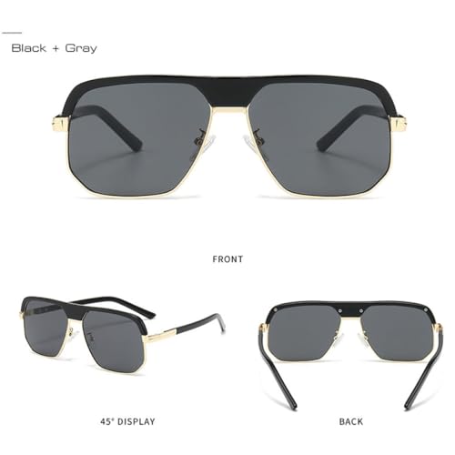 Lunettes de soleil carrées de créateur MUTYNE finition léopard rétro