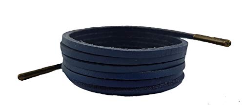 GGfootcare Navy Leder Schnürsenkel Deluxe 3 mm Quadrat (220 cm) Cover