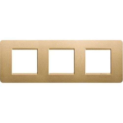 Bticinomatix – Plate 2+2+2 Horizontal Modules Matix Gold