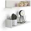 Mobili Fiver, Set of 2 Luxury Shelves, Ashwood White, Laminate-Finished, Made in Italy