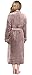 NY Threads Premium Womens Robe Plush Soft Long Bathrobe Warm Fleece Shawl Collar Spa Robe Pack of 1, Medium, Taupe