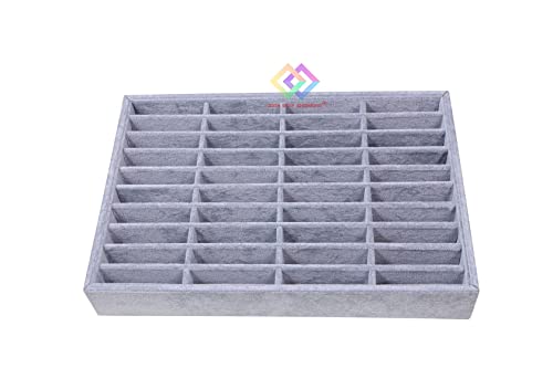 Image of 40 Bangle Velvet Jewellry Drawer Organizer Tray Stackable (Grey)